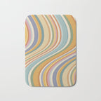 Wavy Stripes VI - Vintage Pastel Bath Mat Gallery Image 1
