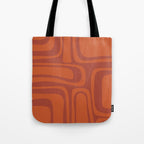 Palm Springs Mid Century Modern Abstract in Mid Mod Burnt Orange Tote Bag Gallery Image 1