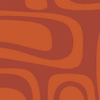 Palm Springs Mid Century Modern Abstract in Mid Mod Burnt Orange Coffee Mug Gallery Image 2