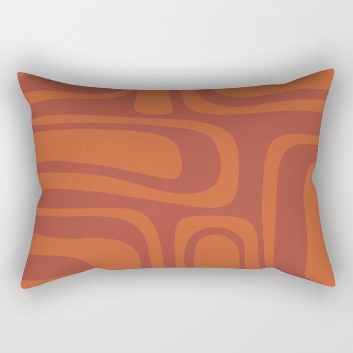 Palm Springs Mid Century Modern Abstract in Mid Mod Burnt Orange Rectangular Pillow Gallery Image 2