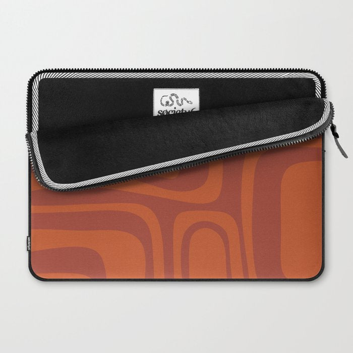 Palm Springs Mid Century Modern Abstract in Mid Mod Burnt Orange Laptop Sleeve Gallery Image 2