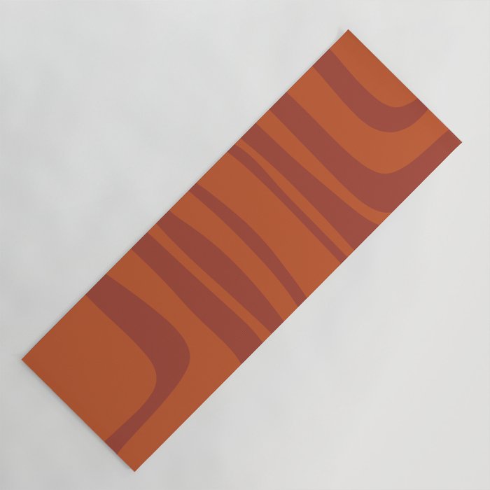 Palm Springs Mid Century Modern Abstract in Mid Mod Burnt Orange Yoga Mat Gallery Image 1