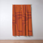 Palm Springs Mid Century Modern Abstract in Mid Mod Burnt Orange Window Curtain Gallery Image 3