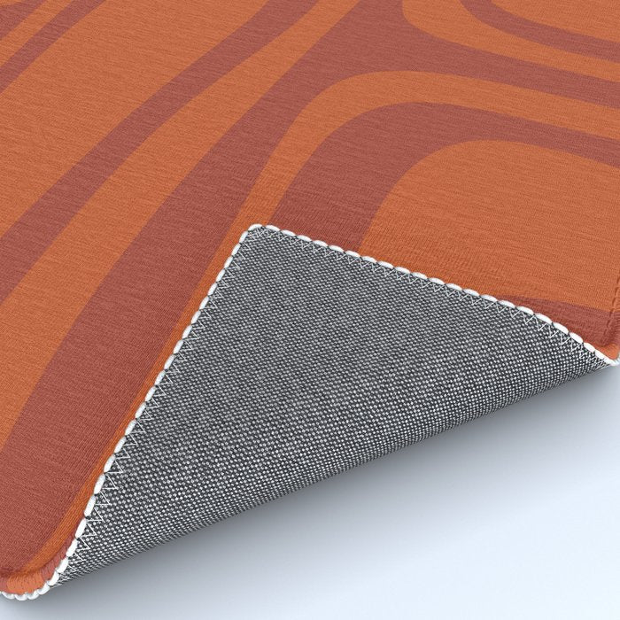 Palm Springs Mid Century Modern Abstract in Mid Mod Burnt Orange Rug Gallery Image 4