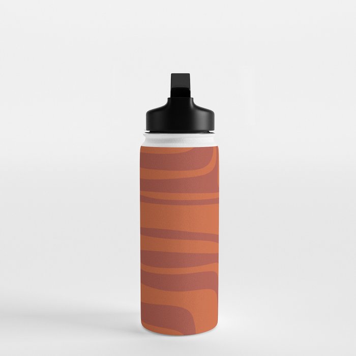 Palm Springs Mid Century Modern Abstract in Mid Mod Burnt Orange Water Bottle Gallery Image 3