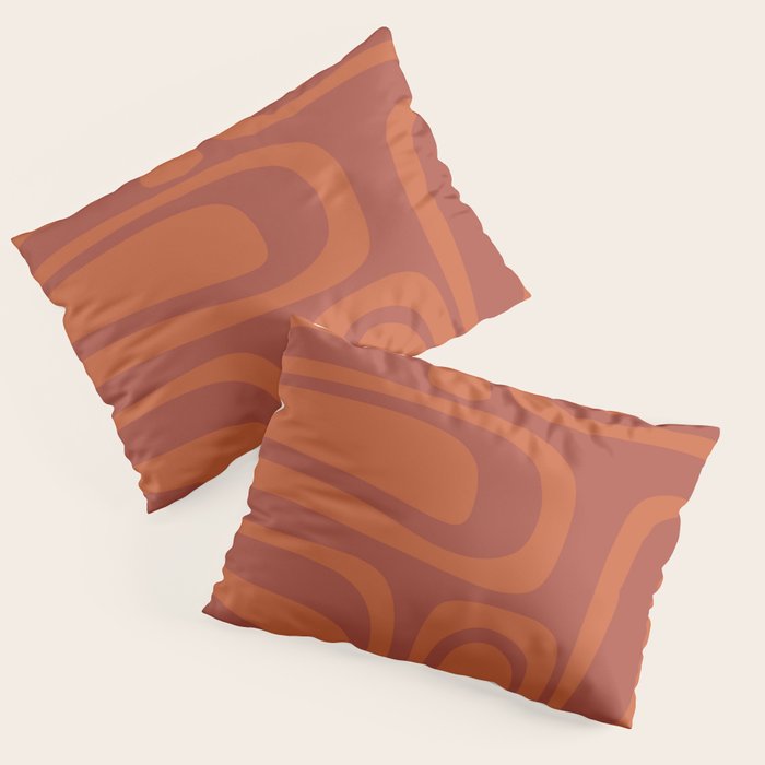 Palm Springs Mid Century Modern Abstract in Mid Mod Burnt Orange Pillow Sham Gallery Image 3