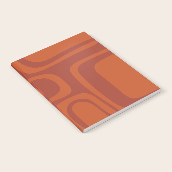 Palm Springs Mid Century Modern Abstract in Mid Mod Burnt Orange Notebook Gallery Image 2
