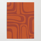 Palm Springs Mid Century Modern Abstract in Mid Mod Burnt Orange Poster Gallery Image 4