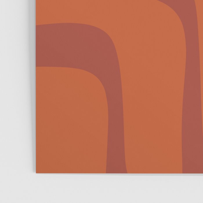 Palm Springs Mid Century Modern Abstract in Mid Mod Burnt Orange Poster Gallery Image 3