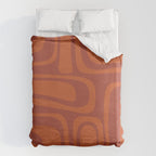 Palm Springs Mid Century Modern Abstract in Mid Mod Burnt Orange Duvet Cover Gallery Image 6