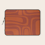 Palm Springs Mid Century Modern Abstract in Mid Mod Burnt Orange Laptop Sleeve Gallery Image 1