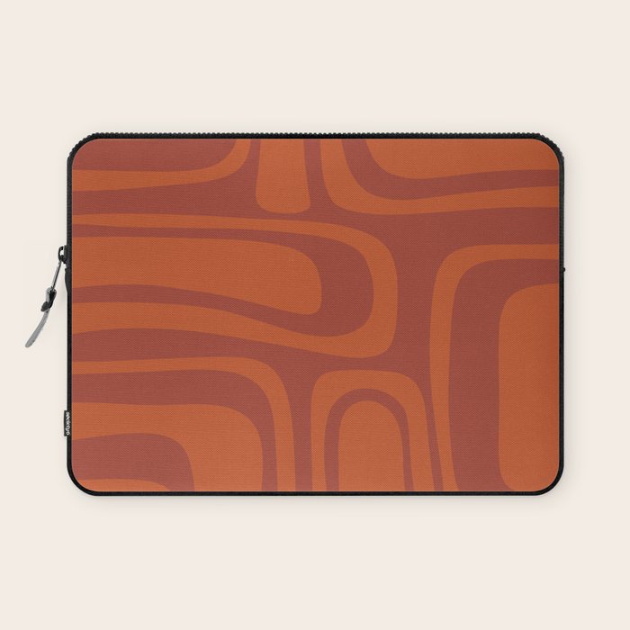 Palm Springs Mid Century Modern Abstract in Mid Mod Burnt Orange Laptop Sleeve Gallery Image 1