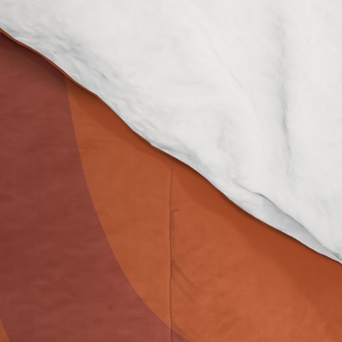 Palm Springs Mid Century Modern Abstract in Mid Mod Burnt Orange Comforter Gallery Image 4