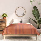 Palm Springs Mid Century Modern Abstract in Mid Mod Burnt Orange Comforter Gallery Image 3
