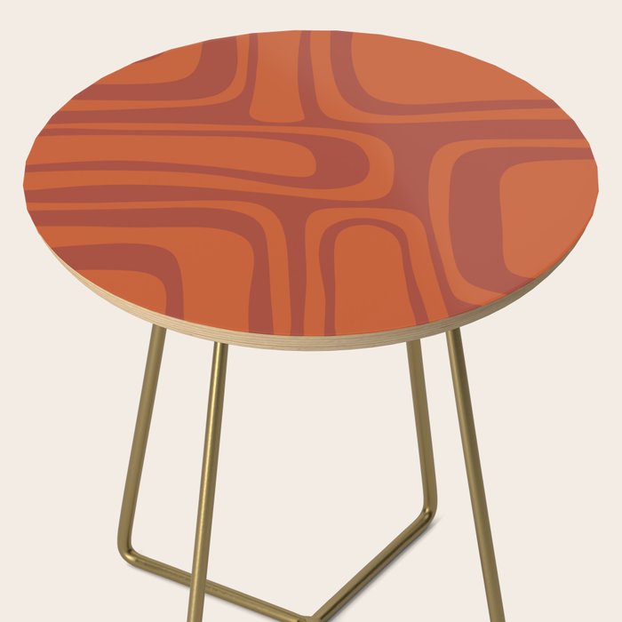 Palm Springs Mid Century Modern Abstract in Mid Mod Burnt Orange Side Table Gallery Image 2