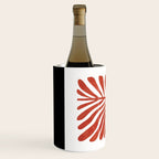 Terracotta abstract leaf Wine Chiller Gallery Image 2