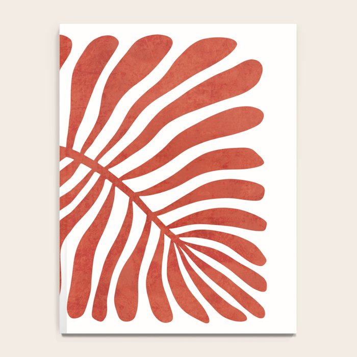 Terracotta abstract leaf Notebook Gallery Image 4