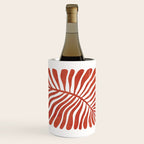 Terracotta abstract leaf Wine Chiller Gallery Image 1
