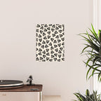 Wispy Leaves Contemporary Pattern in Black and Almond Cream Poster Gallery Image 2
