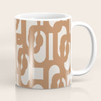 Mid Century Modern Loop Pattern in Neutral Light Brown Coffee Mug Gallery Image 1