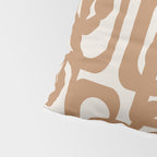 Mid Century Modern Loop Pattern in Neutral Light Brown Pillow Sham Gallery Image 4