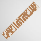 Mid Century Modern Loop Pattern in Neutral Light Brown Table Runner Gallery Image 3