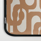 Mid Century Modern Loop Pattern in Neutral Light Brown Laptop Sleeve Gallery Image 3