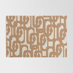 Mid Century Modern Loop Pattern in Neutral Light Brown Rug Gallery Image 2
