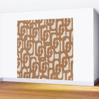Mid Century Modern Loop Pattern in Neutral Light Brown Wall Mural Gallery Image 2