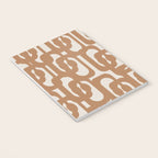 Mid Century Modern Loop Pattern in Neutral Light Brown Notebook Gallery Image 3
