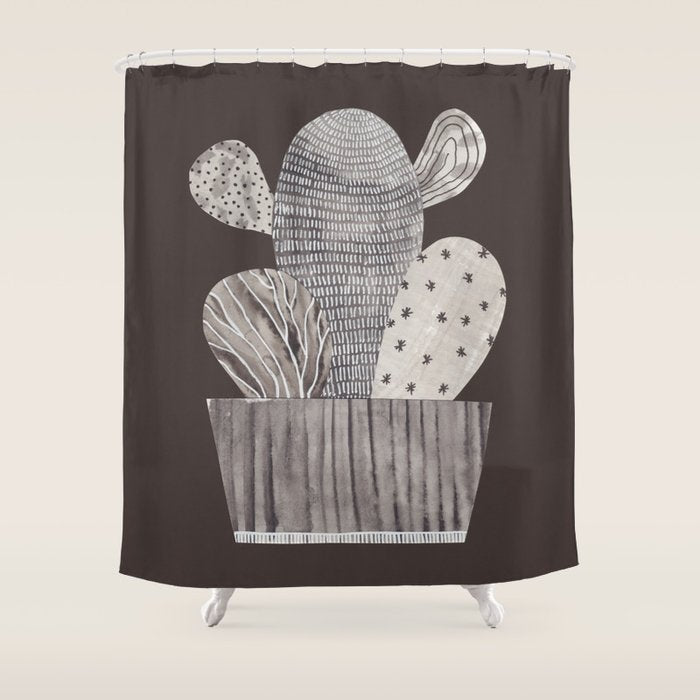 Little Cactus Shower Curtain Gallery Image 1