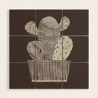 Little Cactus Wood Wall Art Gallery Image 1