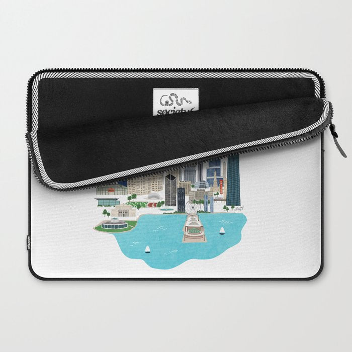 Chicago Illustration Laptop Sleeve Gallery Image 2