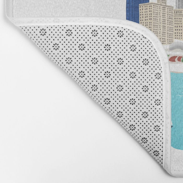Chicago Illustration Bath Mat Gallery Image 2