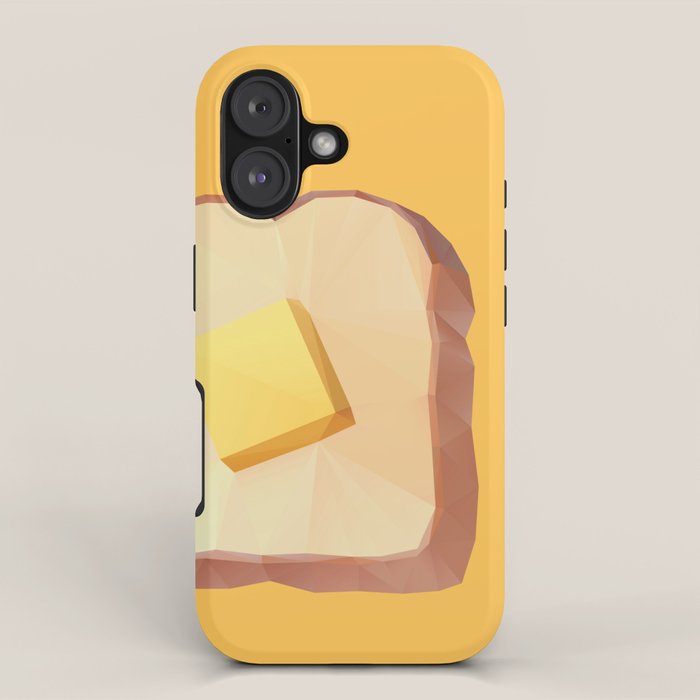 Toast with Butter polygon art iPhone Case Gallery Image 1