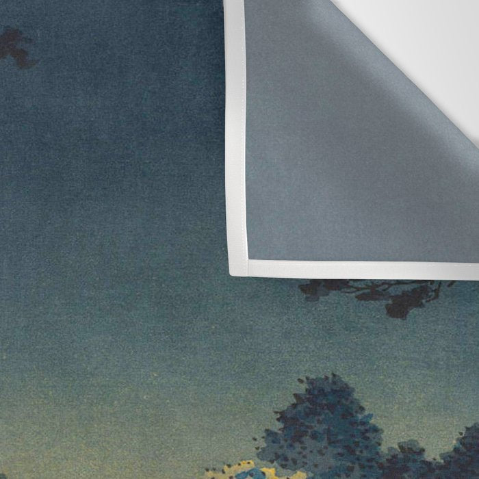 Tsuchiya Koitsu Vintage Japanese Woodblock Print Spring Blossom At Night t Wall Tapestry Gallery Image 3