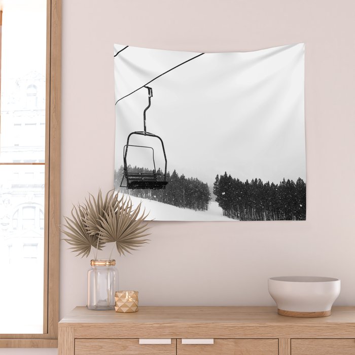 Ski Lifts Views Wall Tapestry Gallery Image 2