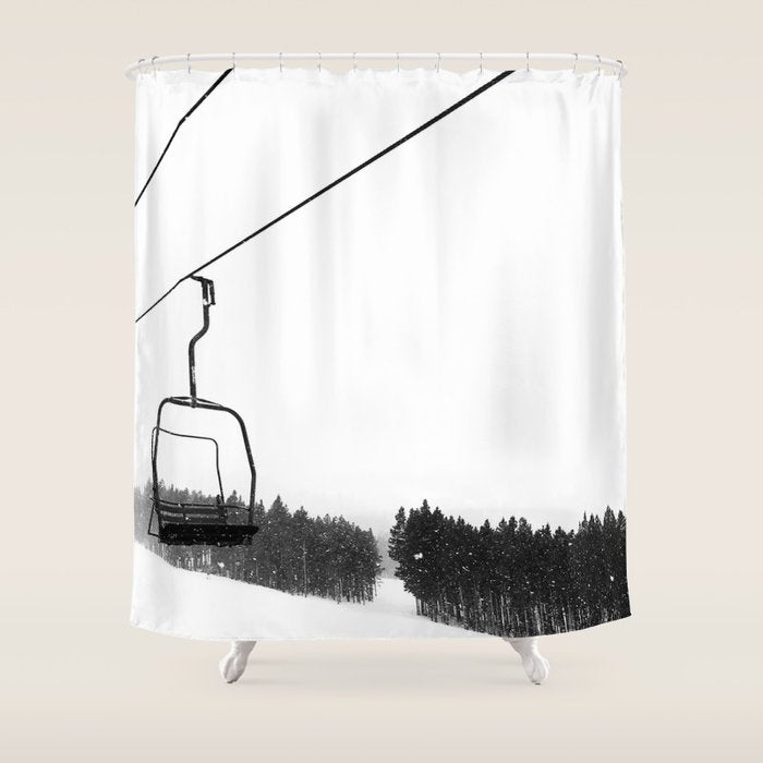 Ski Lifts Views Shower Curtain Gallery Image 1