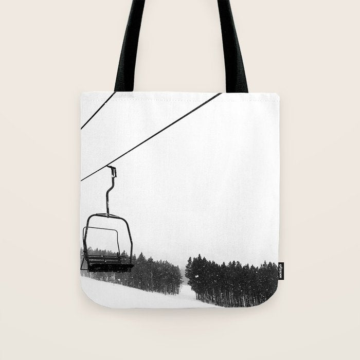 Ski Lifts Views Tote Bag Gallery Image 1