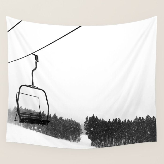 Ski Lifts Views Wall Tapestry Gallery Image 1