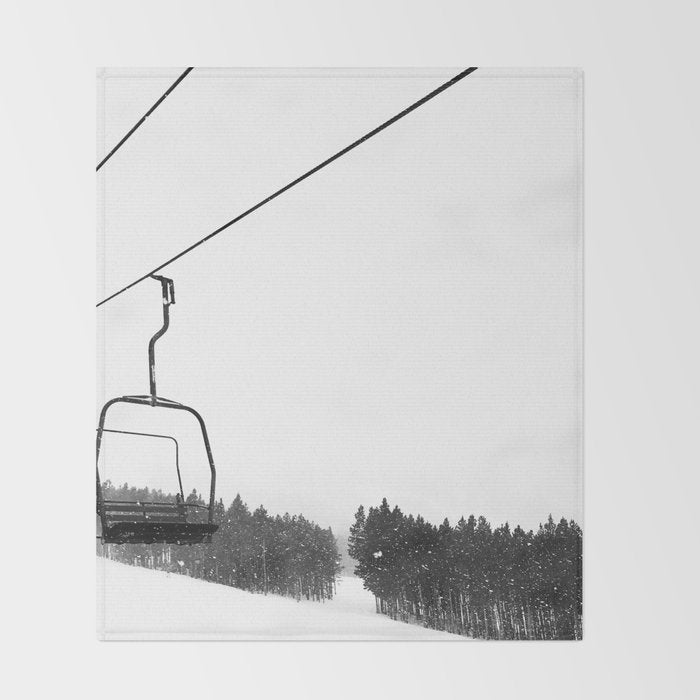 Ski Lifts Views Throw Blanket Gallery Image 2
