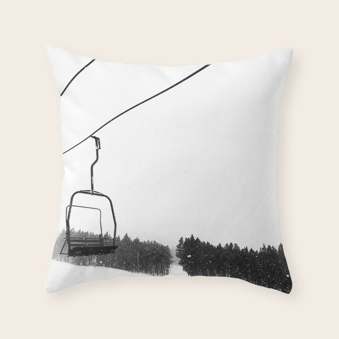 Ski Lifts Views Throw Pillow Gallery Image 1