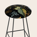 Moonlit Owl and Fluttering Moths Stool Gallery Image 2