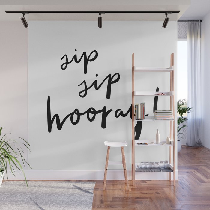 Sip Sip Hooray! Wall Mural Gallery Image 1