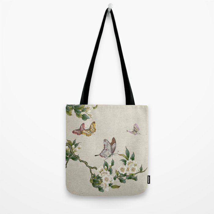 Pear flowers and butterflies type A - Minhwa : Koreafolkpainting Tote Bag Gallery Image 2