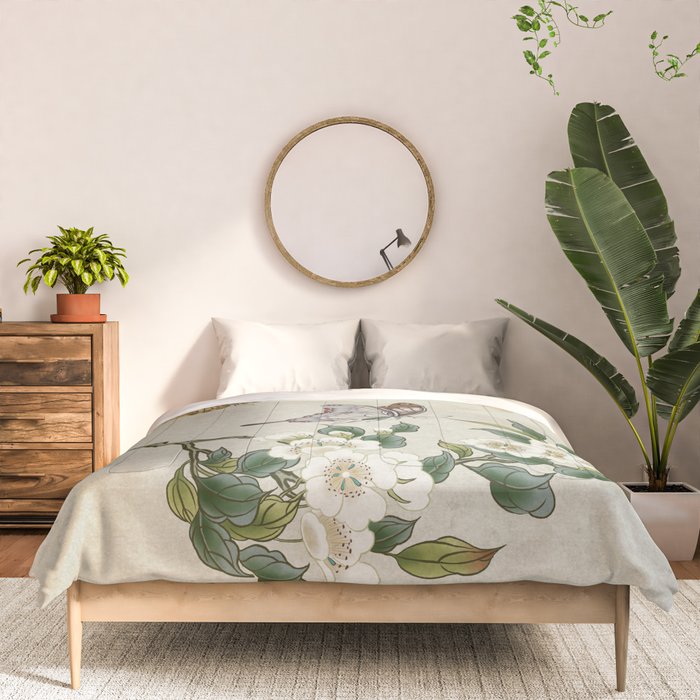 Pear flowers and butterflies type A - Minhwa : Koreafolkpainting Comforter Gallery Image 3