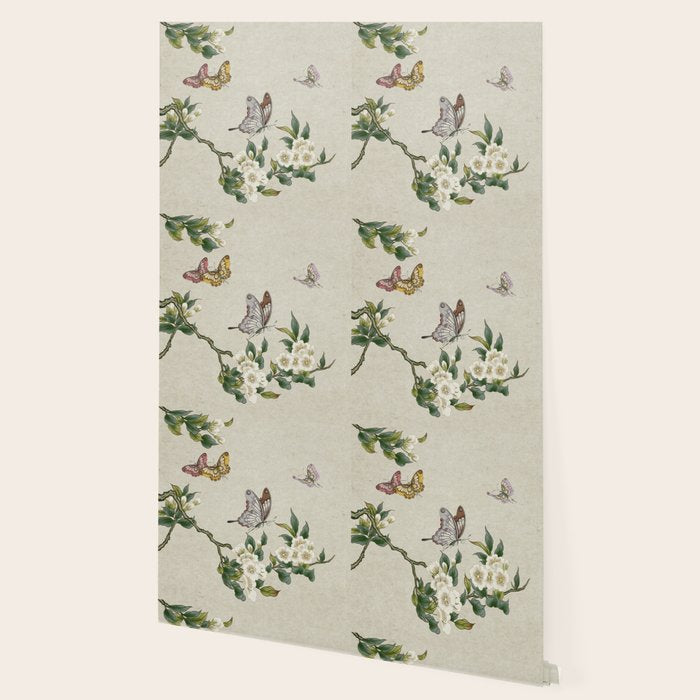 Pear flowers and butterflies type A - Minhwa : Koreafolkpainting Wallpaper Gallery Image 2