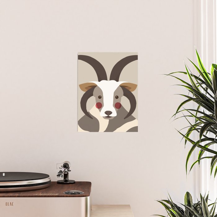 Jacob Sheep Animal Portrait Poster Gallery Image 2