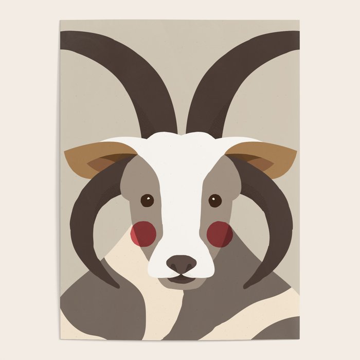 Jacob Sheep Animal Portrait Poster Gallery Image 1