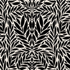 Black and White Folk Leaves  Coffee Mug Gallery Image 2